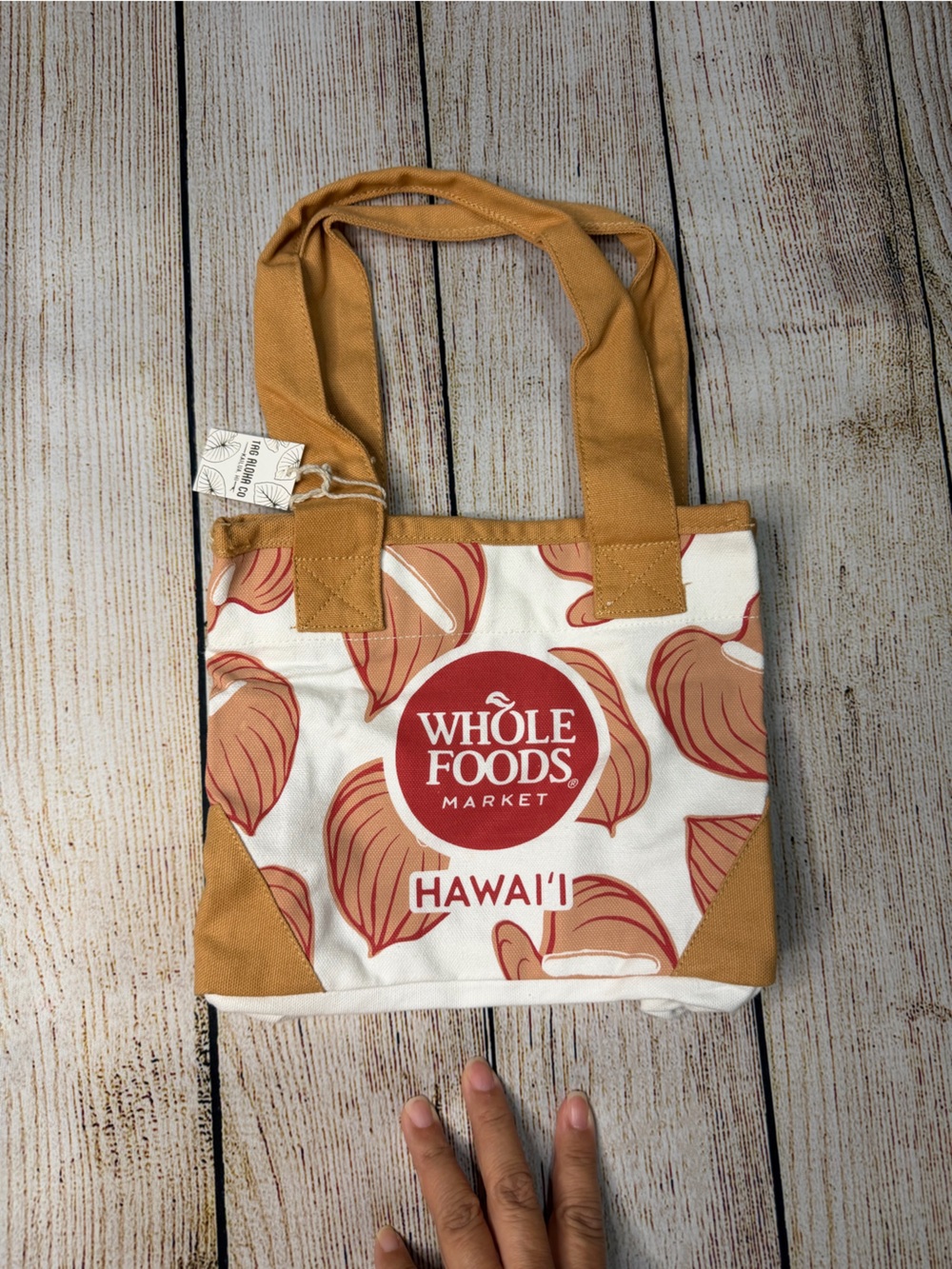 Whole Foods Hawaii Anthurium Flower Tote Mini NWT